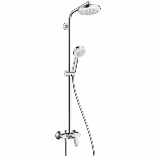 SISTEM DUS CROMETTA 160, 1 JET, CU BATERIE MONOCOMANDA, ALB-CROM