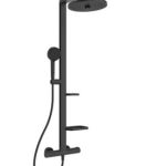 SISTEM DUS TERMOSTATIC CERATHERM ALU+ ,CAP DUS 260 MM 2 JETURI, FURTUN 1750MM SI PARA 100MM 2 JETURI, SILK BLACK