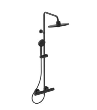 SISTEM DUS TERMOSTATIC CERATHERM T25+ ,CAP DUS 260 MM 2 JETURI, FURTUN 1750MM SI PARA 100MM 2 JETURI, SILK BLACK