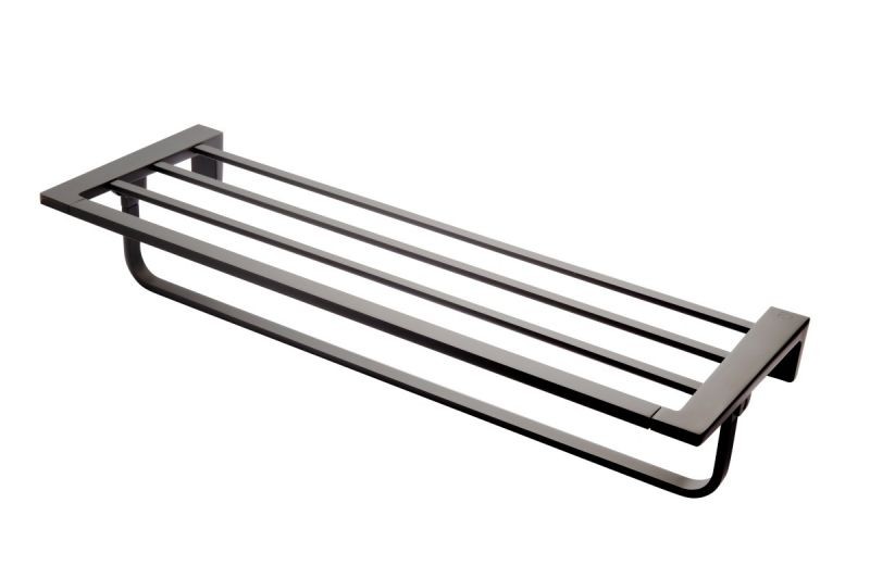 SUPORT PROSOAPE CU BARA PROSOP PIAZZA 600 MM, NEGRU - imagine 1