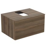 UNITATE DE LAVOAR 70 CM CU 1 SERTAR SI BLAT CU DECUPAJ LEMN MARO INCHIS