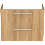 UNITATE LAVOAR I.LIFE S SUSUPENDATA 80 CM CU 2 SERTARE FARA MANERE,STEJAR NATURAL