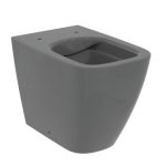 VAS WC I.LIFE B BTW RIMLESS+ PENTRU REZERVOR INCASTRAT, 55.4X35.5 CM, GRI LUCIOS