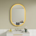Oglinda baie led 60x100 cu rama auriu - imagine 6