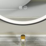 Oglinda baie led 60x100 cu rama negra - imagine 4