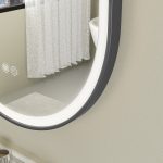 Oglinda baie led 60x100 cu rama negra - imagine 5