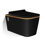 Vas WC suspendat negru auriu 005